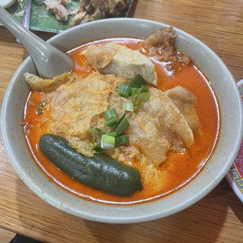 Taste Good Malaysian Cuisine - Curry noodle soup with stuffed tofu - Malaysian Near Me - Elmhurst, New York Taste Good Malaysian Cuisine - Curry noodle soup with stuffed tofu - Malaysian Near Me - Elmhurst, New York