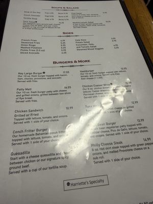 Menu photo 1 Harriette's Restaurant Key Largo, FL Menu photo 1 Harriette's Restaurant Key Largo, FL