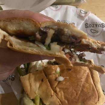 Suazo’s Tacos - This is their $10 TORTA: bread, a few pieces of meat and onion. - Tacos Near Me - Stanton, California Suazo’s Tacos - This is their $10 TORTA: bread, a few pieces of meat and onion. - Tacos Near Me - Stanton, California