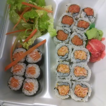 Ginger Root - Spicy salmon spicy crab and salmon rolls (3 roll combo for $13) - Japanese Near Me - East Hartford, Connecticut