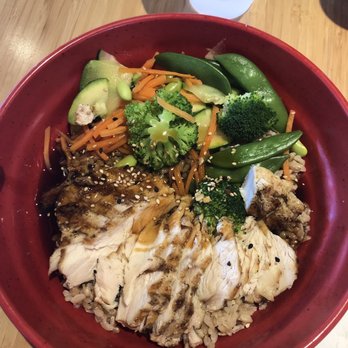Tokyo Joe's - Build your own bowl White chicken Brown rice Teriyaki sauce And top 5 veggies - Sushi Bars Near Me - Avondale, Arizona Tokyo Joe's - Build your own bowl White chicken Brown rice Teriyaki sauce And top 5 veggies - Sushi Bars Near Me - Avondale, Arizona