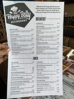 Menu photo 2 Happy Belly Restaurant Drumheller, AB