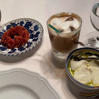 Carbone - Complimentary house made mozzarella and prosciutto salami. - Italian Near Me - New York, New York