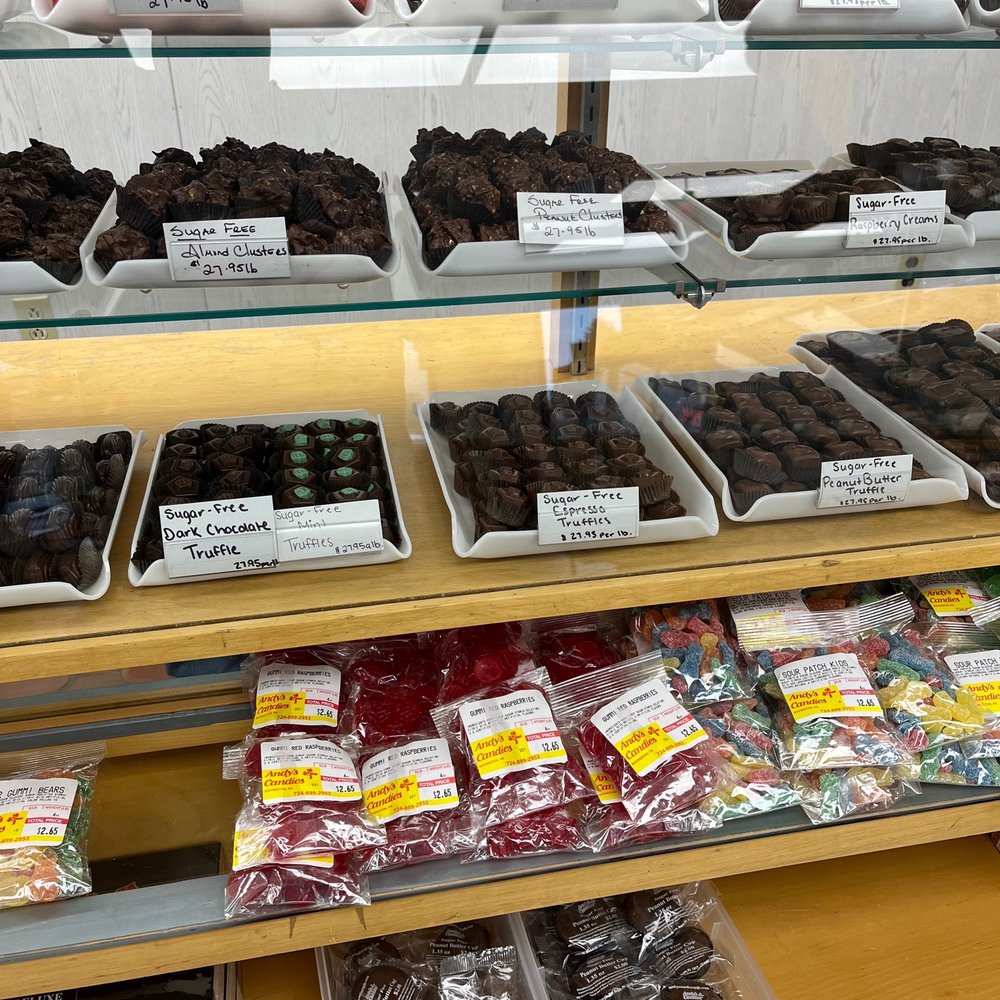 a display of chocolates a display of chocolates