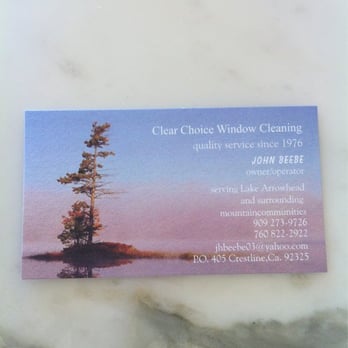 The Clear Choice Window Cleaning - His business card - Window Washing Near Me The Clear Choice Window Cleaning - His business card - Window Washing Near Me