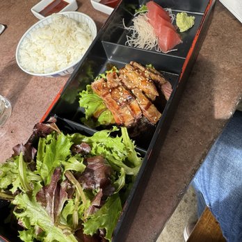 Umi - Bento with beef teriyaki and maguro - Japanese Near Me - San Francisco, California Umi - Bento with beef teriyaki and maguro - Japanese Near Me - San Francisco, California