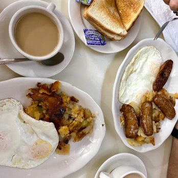 Joe Jr. - 2 Eggs with Ham, 2 Eggs with Beef Sausage, Coffee, Toasted Bread - Diners Near Me - New York, New York