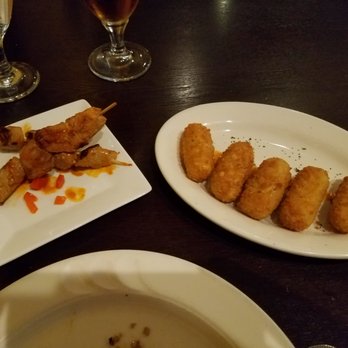 Spanish Pavillion Restaurant - Pork skewers and potato croquettes - Seafood Near Me - Harrison, New Jersey