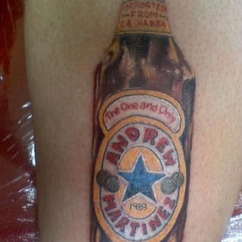 Long Beach Ink Assassins - Beer Bottle Memorial done by Ed Diablo in 2009 - Tattoo Near Me - Long Beach, California Long Beach Ink Assassins - Beer Bottle Memorial done by Ed Diablo in 2009 - Tattoo Near Me - Long Beach, California