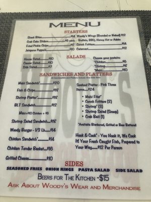Menu photo 6 Woody's Seafood Saloon Saint John, VI