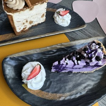 Moussaka Mediterranean Kitchen - Biscoff Cheesecake and Ube Cheesecake - Mediterranean Near Me - San Leandro, California Moussaka Mediterranean Kitchen - Biscoff Cheesecake and Ube Cheesecake - Mediterranean Near Me - San Leandro, California
