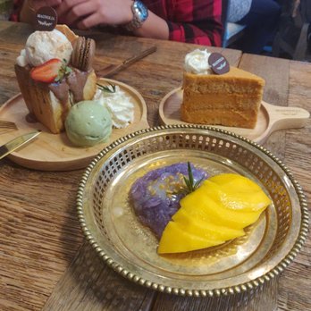 Sisters Thai - Nutella Mini Toast, Thai Tea Cake, and Mango Sticky Rice - Thai Near Me - Potomac, Maryland Sisters Thai - Nutella Mini Toast, Thai Tea Cake, and Mango Sticky Rice - Thai Near Me - Potomac, Maryland