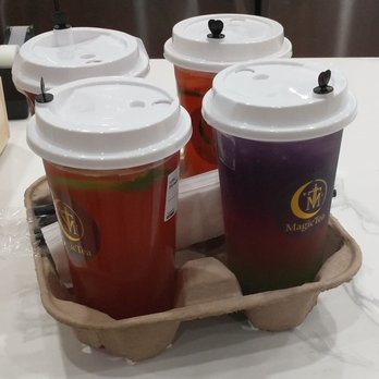 Magic Tea - Strawberry lover (left) green apple galaxy (right) - Juice Bars & Smoothies Near Me - La Verne, California Magic Tea - Strawberry lover (left) green apple galaxy (right) - Juice Bars & Smoothies Near Me - La Verne, California