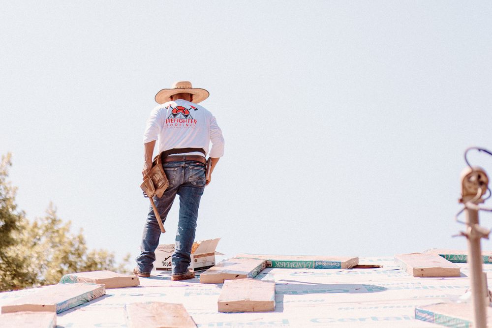 Slide of Firefighter Roofing