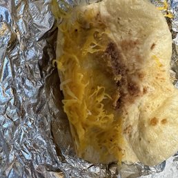 This is what 2 of my bean and cheese tacos looked like...disappointed This is what 2 of my bean and cheese tacos looked like...disappointed