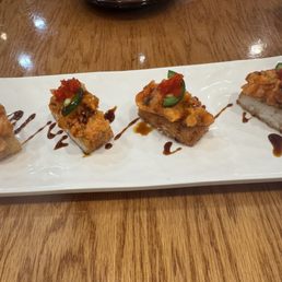 Salmon crispy rice