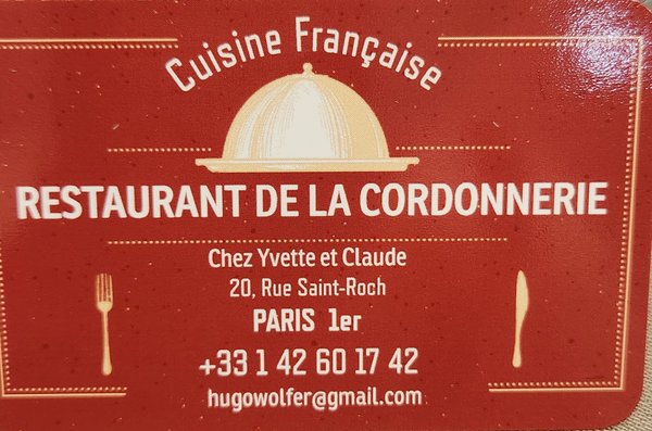 Restaurant de La Cordonnerie by null