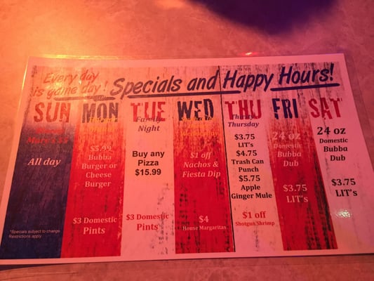 Menu photo 8 Bubba's 33 Pasadena, TX