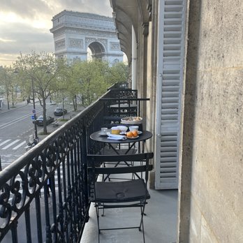 Hôtel Splendid Étoile - View from 2nd French door balcony opening. There was a set of French doors in the room that both opened out to the balcony. - Hotels Near Me - Paris, 75
