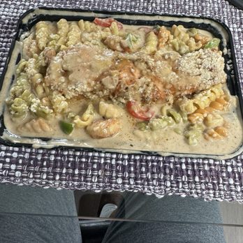 Da Jerk House - Rasta pasta with shrimp and salmon. - Caribbean Near Me - Morningside, Maryland