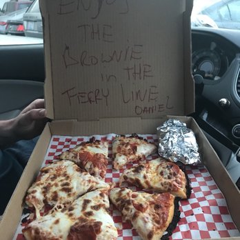Van Go's Pizza - Gluten-free pepperoni pizza, with a lovely note! I spread the slices out to help cool down. - Pizza Near Me - Friday Harbor, Washington