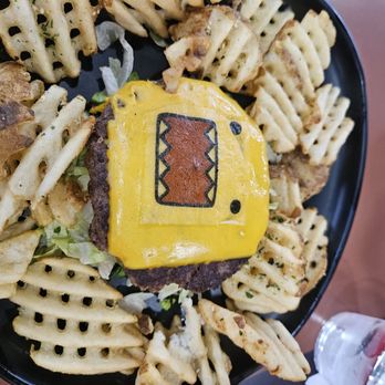Domo Kun Cafe - Domo Boss Burger (no bun) - Cafes Near Me - Buena Park, California Domo Kun Cafe - Domo Boss Burger (no bun) - Cafes Near Me - Buena Park, California