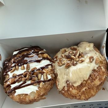 Parlor Doughnuts - Truffle Turtle Cheesecake and Maple Pecan - Donuts Near Me - Oceanside, California Parlor Doughnuts - Truffle Turtle Cheesecake and Maple Pecan - Donuts Near Me - Oceanside, California