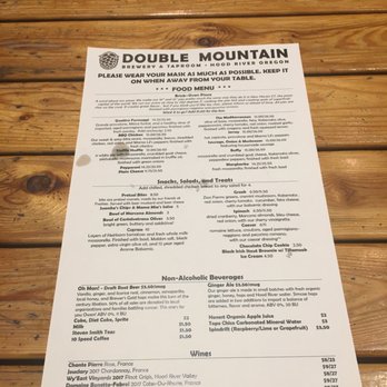 Double Mountain - Menu - Breweries Near Me - Hood River, Oregon Double Mountain - Menu - Breweries Near Me - Hood River, Oregon