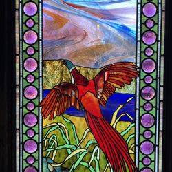 The Pheasant - This is the stained glass on the front door, it's beautiful!