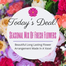 The Flower Box - A beautiful spring arrangement of our freshest flowers designed in a vase. Starting at $40.00