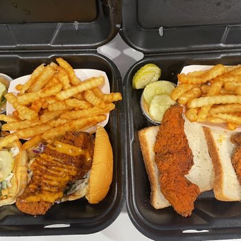 Dave's Hot Chicken - Combo #2 and Combo #1 - Chicken Shop Near Me - Santa Rosa, California