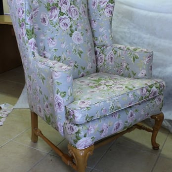 Cotton Kitsune - Wing back armchair - Furniture Reupholstery Near Me