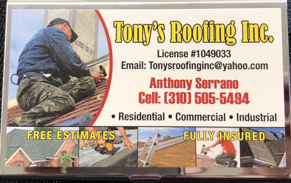 Slide of Tony's Roofing