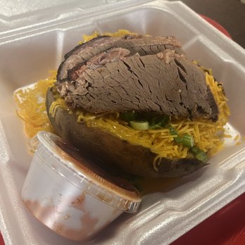 Midway Bar-B-Que - Brisket baked potato - Barbeque Near Me - Katy, Texas