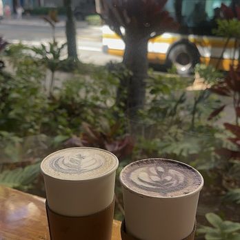 Ali'i Coffee Waikiki - Two Taro Ube Lattes (Hot) - Sandwiches Near Me - Honolulu, Hawaii Ali'i Coffee Waikiki - Two Taro Ube Lattes (Hot) - Sandwiches Near Me - Honolulu, Hawaii