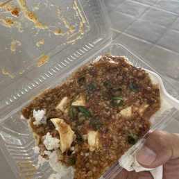 Mapo tofu on rice Mapo tofu on rice