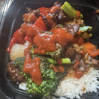Panda Express - Up close with chili sauce added! - Chinese Near Me - Clovis, California