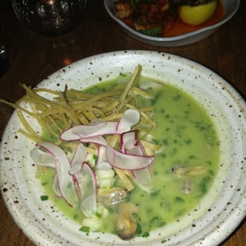Rustic Canyon - Clam and mussel posole. - Wine Bars Near Me - Santa Monica, California