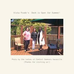 Vista Prado - Vista Prado's deck is open for the summer!