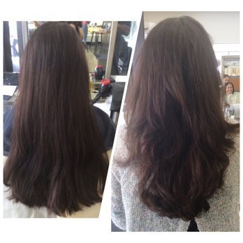 Before And After Adding Layers To A Haircut For Bounce And Volume