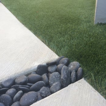 Modern Turf Designs - They did the turf and river rock. The turf looks like real grass - Landscaping Near Me Modern Turf Designs - They did the turf and river rock. The turf looks like real grass - Landscaping Near Me
