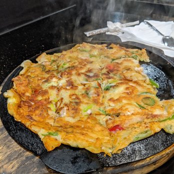 Hancook - Seafood pancake. Sizzling hot - Korean Near Me - Oakland, California Hancook - Seafood pancake. Sizzling hot - Korean Near Me - Oakland, California