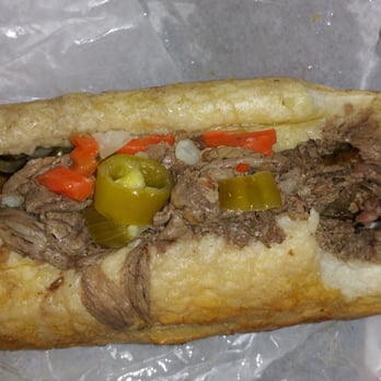 Portillo's Rolling Meadows - Combo (beef & sausage) with hot peppers. I forgot to take a pic before I took a bite! - Hot Dogs Near Me - Rolling Meadows, Illinois