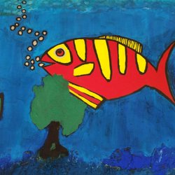La Sapiniere - Original art dipicting a specialty - fish.