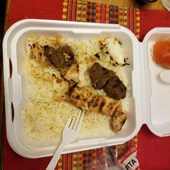 Top Kebab - Two meat Kebab meal with rice - Mediterranean Near Me - Highland, California Top Kebab - Two meat Kebab meal with rice - Mediterranean Near Me - Highland, California