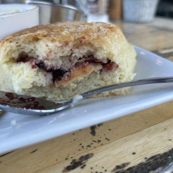 Stella Southern Cafe - Biscuit with butter and berry preserves! - Breakfast & Brunch Near Me - College Station, Texas