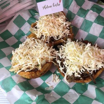 Platano Bistro - three sandwiches with cheese on them - Venezuelan Near Me - Hollywood, Florida