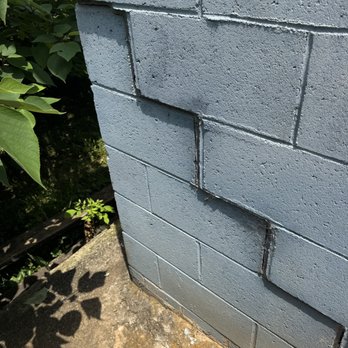 Upstate Structural Repair - Outside stair step foundation crack, foundation shifting fixed by USR - Foundation Repair Near Me - Taylors, South Carolina