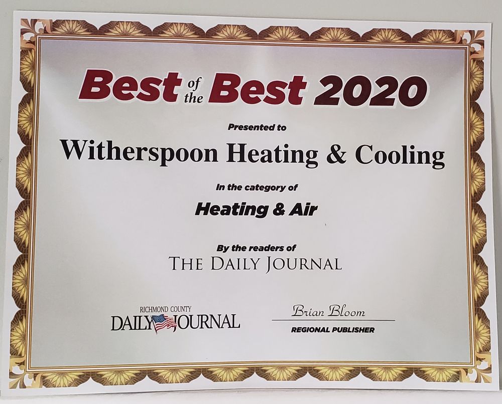 WITHERSPOON HEATING & COOLING Updated July 2024 100 Greensboro St