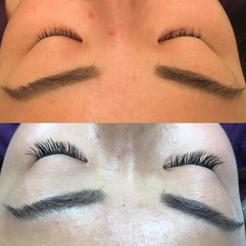 Beautify Your Life - Before (top) & After (bottom). They feel & look so natural! - Eyelash Service Near Me - Huntington Beach, California